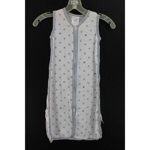 Aden & Anais Stars Small 0-6 Months Cotton Gauze SleepSack Gray White Muslin